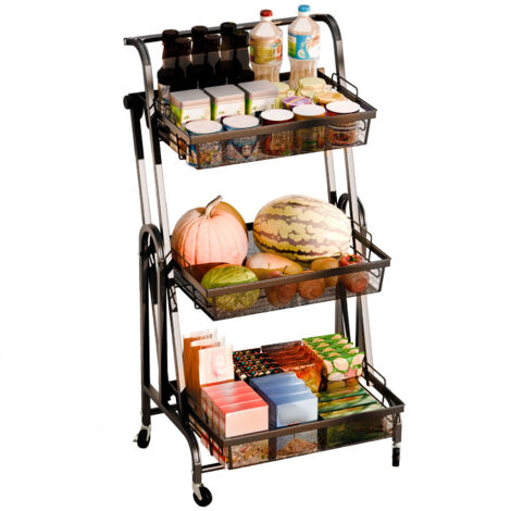 Whitmor Regal Mit 5 Ebenen & Rollen – 180 Kg Pro Regal, Max. 907 Kg, Verstellbar, Für Garage, Küche, Speisekammer (Schwarz)