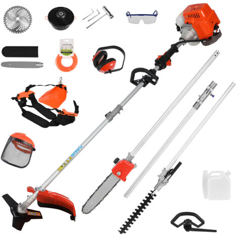 5-in-1-Thermo-Freischneider – Heckenschere – tragbare Kettensäge – 2300 W – 52 CC – 2 Takt – 9500 U/min – 180 x 35 x 35 cm (1/5)