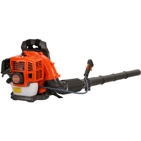 Thermo-Rucksackgebläse, 6800 U/min, 52 cm³ Hubraum, Orange.
