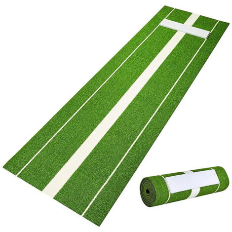 FLASIDU – Softball-Wurfmatte – 305 x 91 cm – Tragbarer Wurfhügel aus Gummi – Strapazierfähiges Kunstrasenmaterial – Rutschfeste Schaumstoffbasis – Inklusive Schultergurt (1/5)