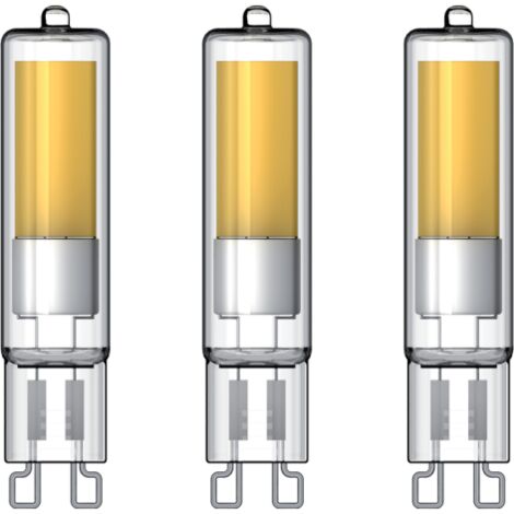Xanlite - Paquete de 3 bombillas retro LED Caspule, base G9, 2.6W cons. (20W eq.), 200 lúmenes, luz blanca cálida Xanlite - PACK3ALG9200