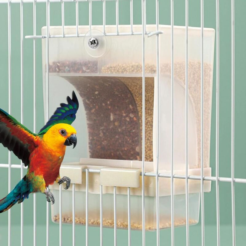 Automatischer Vogel-Futter & Wasser Spender - 870ml Für Papageien & Sittiche
