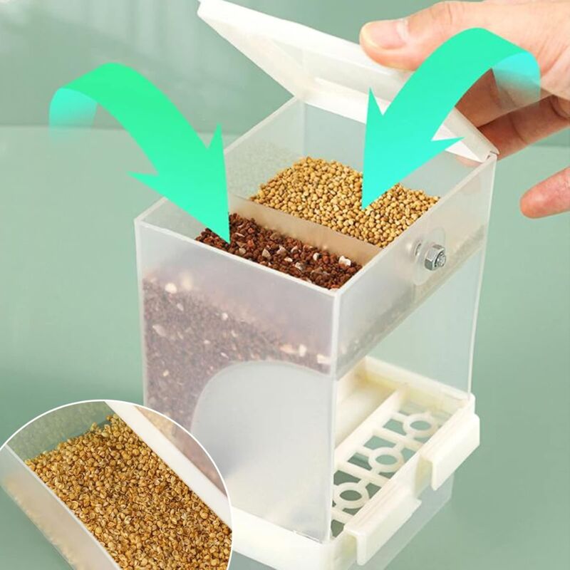 Automatischer Vogel-Futter & Wasser Spender - 870ml Für Papageien & Sittiche