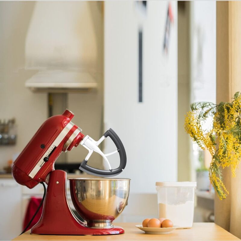 Flex-Kantenschlägel Für KitchenAid Kippkopf-Mixer – Mit Silikonkante & Schabefunktion, Für 4,5/5 QT