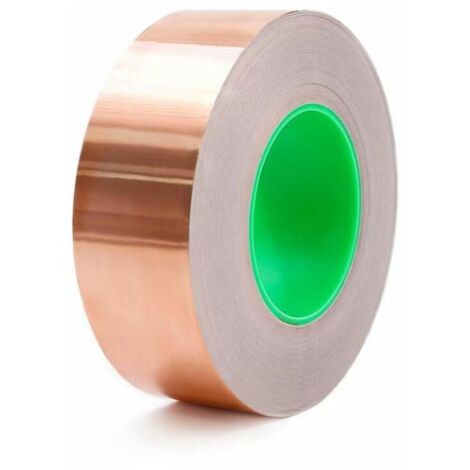 Aougo – Kupferfolienband 30 m x 50 mm – Selbstklebend für EMI-Abschirmung – Schneckenabwehr im Garten – Ideal für elektrische Reparaturen (1/5)