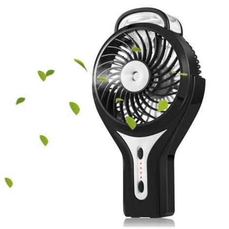 Tragbarer Mini-USB-Nebelventilator mit persönlicher Kühlung, Nebelmaschine mit wiederaufladbarem Akku für Zuhause, Büro und Reisen, Schwarz