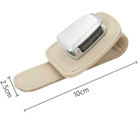 Auto-Brillenhalter, Auto-Sonnenblende, Sonnenbrillen-Halter-Clip, Auto-Sonnenbrillen-Halter, Leder-Brillen-Clip für Auto-Visier mit Klemme (1/5)