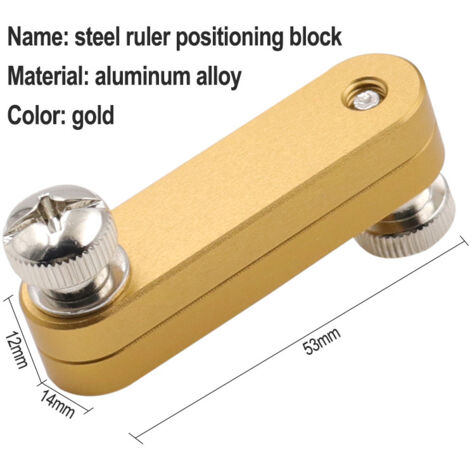 Produktbild von Stahllineal Positionierungsblock Aus Aluminiumlegierung – Messwerkzeug Für Holzbearbeitung, Labor & Werkstatt
