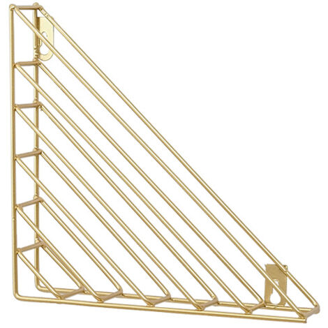 Nordischer geometrischer Zeitungshalter zur Wandmontage – Zeitschriftenhalter – Zeitschriftenhalter aus Metall – für Badezimmer, Büro und Eingang – aus Eisen (Gold)