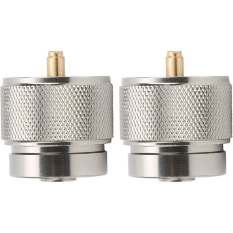 Campingkocher-Adapter, 2 Stück tragbarer Gas-Adapter-Konverter für den Außenbereich, kleine Kassette, Gasflaschen-Konverter, Ventil-Auslass-Flaschen-Adapter für (1/5)