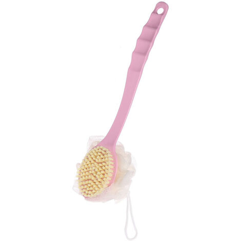 Losuya Badebürste Mit Langem Holzgriff - Rückenschrubber, 35 Cm, Nylon-Borsten