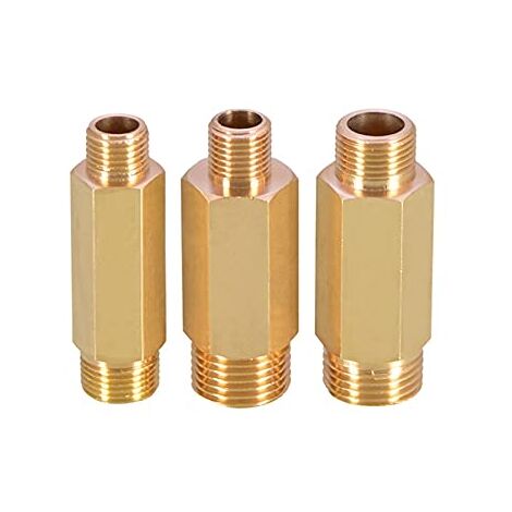 Messing-Sechskant-Gartenschlauchadapter, Verlängerungsstück mit reduziertem Durchmesser für Wasser, Öl und Gas (1/4 Zoll, 3/8 Zoll, 1/2 Zoll) (1/5)