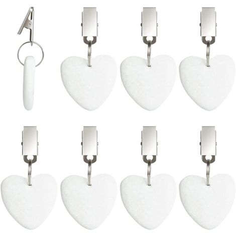 8 Stück Tischdeckenbeschwerer mit Klammern, Marmor-Tischdeckenklammer, Tischdeckenbeschwerer mit Klammern, dekorative Tischdeckenbeschwerer, Tischdeckenbeschwerer-Set für Picknick, Party, Küche, Resta (1/5)