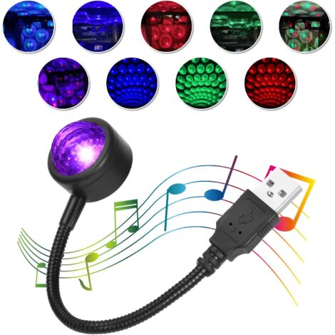Auto-Innenraum-Atmosphärenlicht, Auto-LED-USB-Dach-Atmosphärenlicht, intelligente Sprachsteuerung mit 4 Farben, Plug-and-Play-Auto-Innenbeleuchtung für Decke/Auto/Schlafzimmer