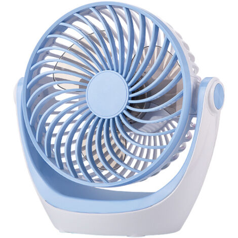 Schreibtischventilator, kleiner Ventilator mit leistungsstarker Luft und leisem Betrieb, einstellbare Geschwindigkeit, um 360° drehbarer Kopf, tragbarer PC-Ventilator für Schlafzimmer, Büro, Zuhause (1/5)