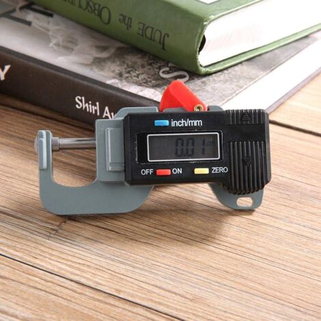 Digitales Dickenmessgerät 0–12,7 Mm – Elektronisches Mikrometer, Horizontal, Metall, 0,01 Mm Auflösung, Für Papier, Leder, Blech, Schmuck