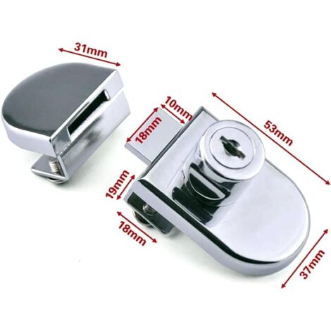 LukLoy Duschglas-Stabilisator – L-förmige Halterung, Kein Bohren Nötig, Für Rahmenloses Glas Bis 12mm (Glas Links)