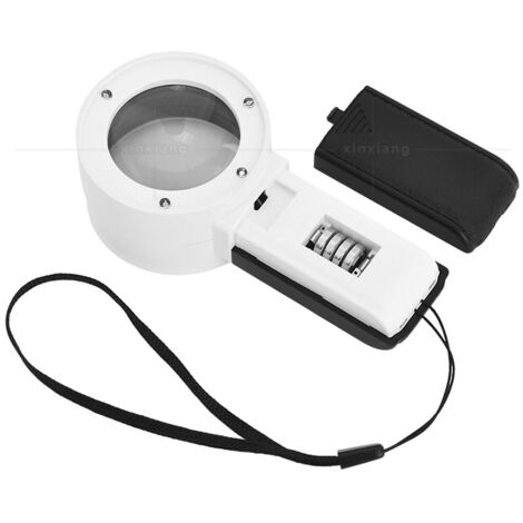 Juwelierlupe mit 30-facher Vergrößerung, 3 LEDs und UV-Licht – kratzfeste Linsen – hohe Klarheit – für Diamanten, Juweliere, Münzen, Briefmarken