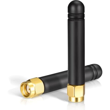 Mini-Dualband-WLAN-Antenne 2,4 GHz 5 GHz 5,8 GHz 2 dBi MIMO RP-SMA-Stecker für WLAN-Router, drahtlose Netzwerkkarte, IP-Kamera, Sicherheit, USB-Adapter, Videoüberwachungsmonitor, 2 Packungen (1/5)