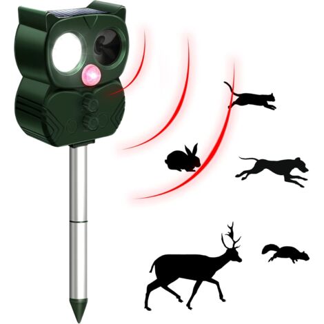 Ultraschall-Katzenvertreiber, Solar-Katzenvertreiber, Solar für Ultraschall-Anti-Maulwürfe, 5 einstellbare Frequenzen, wasserdicht IP66 für Solar-Anti-Schlangen, für Anti-Gopher, Schlange, Maulwurf, K