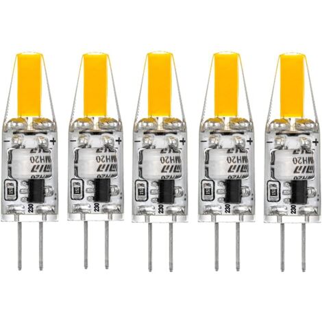 G4 LED 220V 3W 2700K Warmweiß 160LM, Silikonbirnen ersetzen herkömmliche 30W-Halogenlampen, Packung mit 5 Einheiten (1/5)