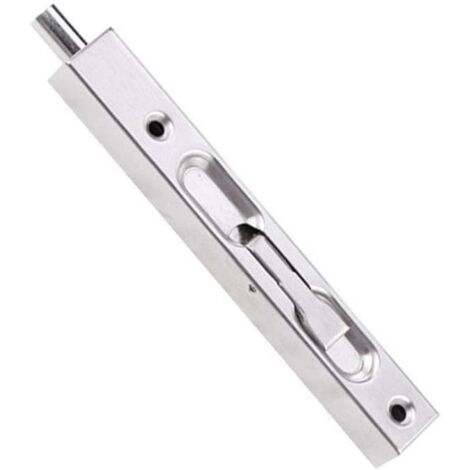 Edelstahl-Schieberiegel, versteckter Türschieberiegel, gebürsteter Hebelriegel, Sicherheit für französische Türen, Verbundtüren, Holztüren, Doppeltüren (200 mm)