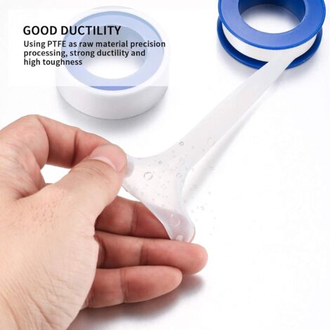 Dichtungsband, industrielles Markierungsband, Teflon-Dichtungsbänder für Sanitärinstallationen, 12 mm x 10 m Rolle Rohrband – 12 Stück