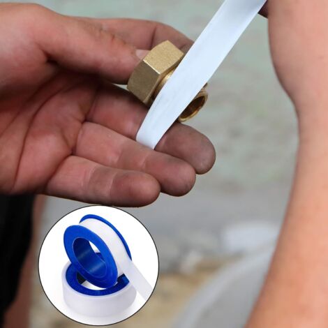 Dichtungsband, industrielles Markierungsband, Teflon-Dichtungsbänder für Sanitärinstallationen, 12 mm x 10 m Rolle Rohrband – 12 Stück