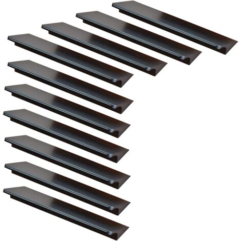 10x Türknäufe, Küchenschrank, Türgriffe, Schrank, Schublade, Schlafzimmer, Möbel, Zugmittenabstand 64 mm, Aluminium, mit Schrauben (1/5)