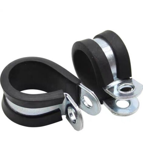 P-Clips Rohrbefestigungsschellen mit Gummieinlage, Auswahl: Ø 35 mm / Band 15 mm, 10 Stück