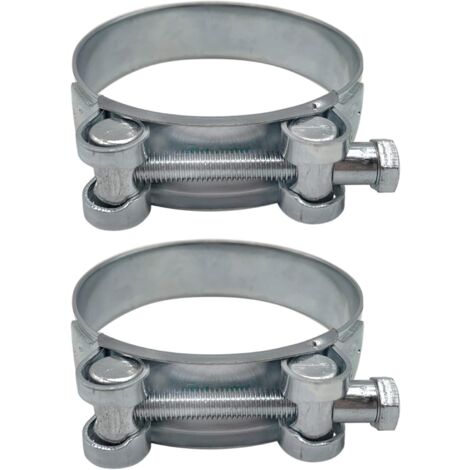 Packung mit 2 verstärkten Schlauchklemmen für verzinkte Stahlrohre 80–85 mm (1/5)