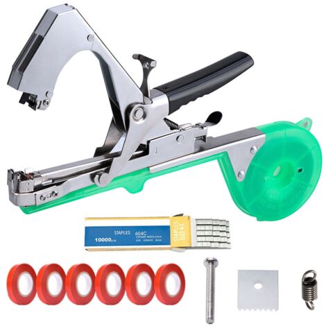 Pflanzenbindemaschine Gartenpflanzen-Klebeband-Werkzeug Tapener – Garten-Klebeband-Werkzeug mit Bändern, S-Clips und Ersatzklingen, Bindemaschine (1/5)