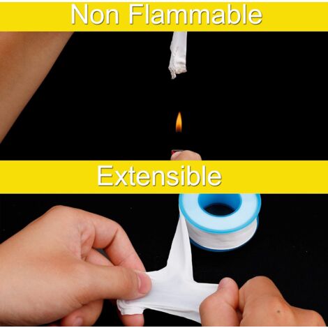 PTFE-Schlauch, Wasserklempner, Teflon-Klempner-Verbindungsdichtungsbänder für Duschschlauchkopf, 6 Rollen 3/4 Zoll (18 m)