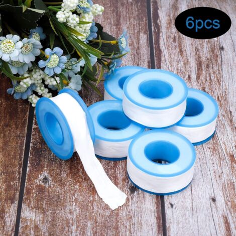 PTFE-Schlauch, Wasserklempner, Teflon-Klempner-Verbindungsdichtungsbänder für Duschschlauchkopf, 6 Rollen 3/4 Zoll (18 m)