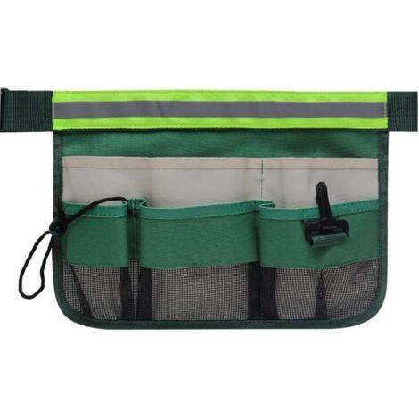 Gartenwerkzeugtaschen mit reflektierendem Streifen, verstellbare hängende Garten-Gürteltasche für Zangen, Schraubenschlüssel, Reinigungswerkzeug-Aufbewahrungstasche (1/4)