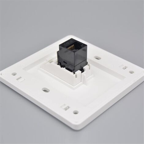 20 stuks Ethernet-wandcontactdoosplaat Cat6 Rj45-wandplaataansluiting