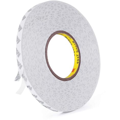 Doppelseitiges Klebeband, transparent, 3M 9080, starkes doppelseitiges Klebeband, Länge 50 m, Breite 10 mm, Dicke 0,15 mm, für Bastelarbeiten