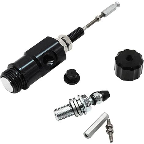 Hydraulische Kupplungsbremspumpe, Durchmesser 14 mm, Motorrad-Hydraulikkupplungs-Hauptzylinderstangen-Bremspumpe, universelles Motorrad-Modifikationszubehör für die meisten Motorräder, Schwarz