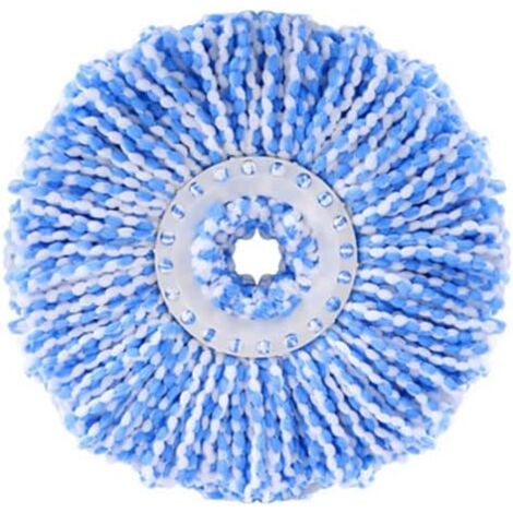 Runde Besenköpfe aus Mikrofaser, Moppköpfe, 360-Grad-Drehung für die Bodenreinigung (Durchmesser 16 cm, blau) (1/5)