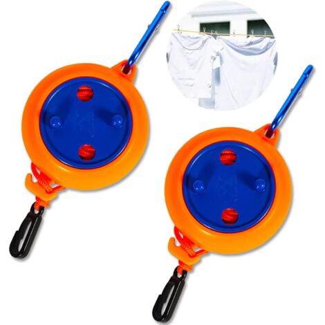 JazRvr 2-teilige Wäscheleine Camping - Ausziehbar 1,5m + 3m, Ideal Für Reise Und Outdoor