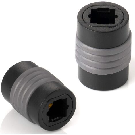 2X Toslink-Adapter (Toslink-Buchse auf Buchse), Verlängerung für optisches digitales Toslink-Audiokabel (TOS-Kabel), S/PDIF-Kabel (1/5)