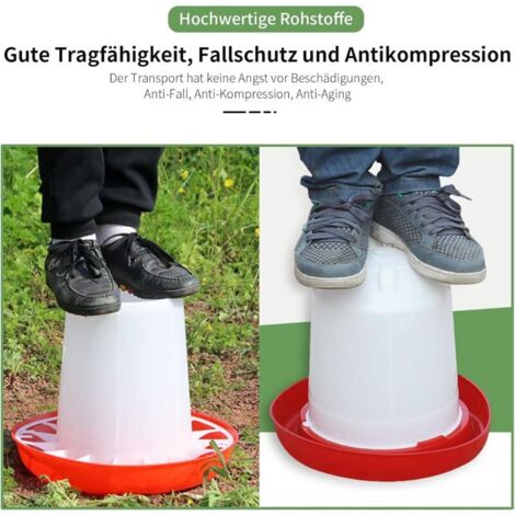 Küken-Futter- Und Tränke Set Robuster Kunststoff Futterspender Für Küken Und Geflügel