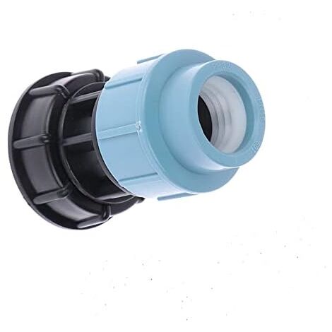 S60X6 IBC-Tankadapter mit geradem 25-mm-MDPE-Anschluss, kompatibel mit Standard-IBC-Containern aus Großbritannien und der EU (1/2)