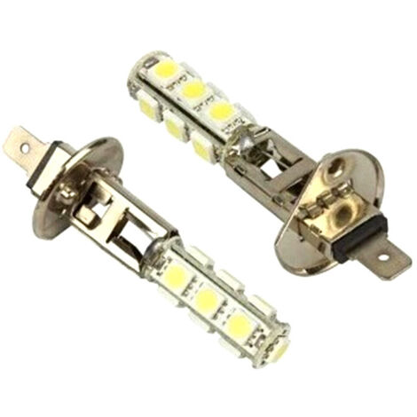 2 Stück Auto H1 13 SMD 5050 LED weiß Kopf Nebelscheinwerfer Scheinwerferlampe Glühbirne 12 V, Autoscheinwerfer Lenklampe Bremssignal Rückfahrlicht (weiß) (1/5)