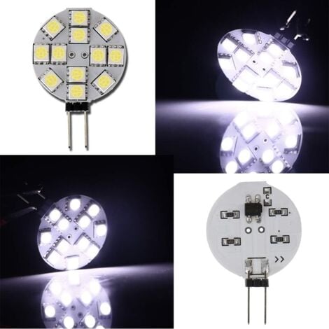 10x Ampoule LED G4 DC 12V Non dimmable Blanc 6000K Ampoule de lumière Remplacement 20W Lampe halogène pour Cuisine Camping-Car RV remorque Bateau