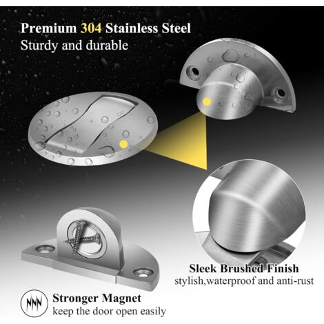 Produktbild von Türstopper Boden, 2025 Neuest Türstopper Magnetisch, Magnetisch Türkeil Türstopper Wand Innen, Verstellbarer Ohne Bohren Mechanischer Bodentürstopper Magnetisch Türfeststeller Mit Kleber (A