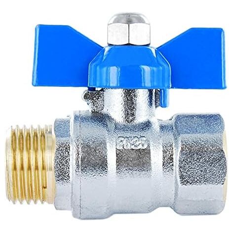 2er-Pack 1/2 Zoll Kugelhahn Aus Messing – Absperrventil AG/IG, PN25, Voller Durchgang, Mit Hebelgriff Für Wasserleitungen