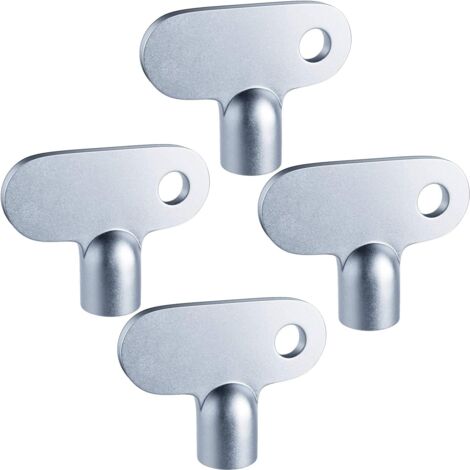 Kühler-Entlüftungsschlüssel, 4 Stück, Kühler-Entlüftungsschlüssel, Entlüftungskappe, Ventil-Entlüftungsventilschlüssel, Kühler-Entlüftungsschlüssel, Heizungsschlüssel für Kühlerventil (1/5)