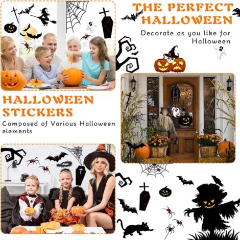 Halloween Fensteraufkleber – Böse Hexe, 24x35 Cm, Wiederverwendbar, Aus PVC