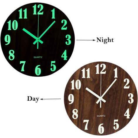 Topkey Vintage Wanduhr – Leise, Ohne Ticken, Braunes Design Für Wohnzimmer, Küche & Büro